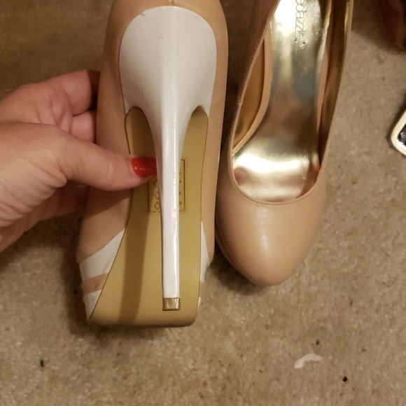 Nude & white platform heel - Picture 4 of 4